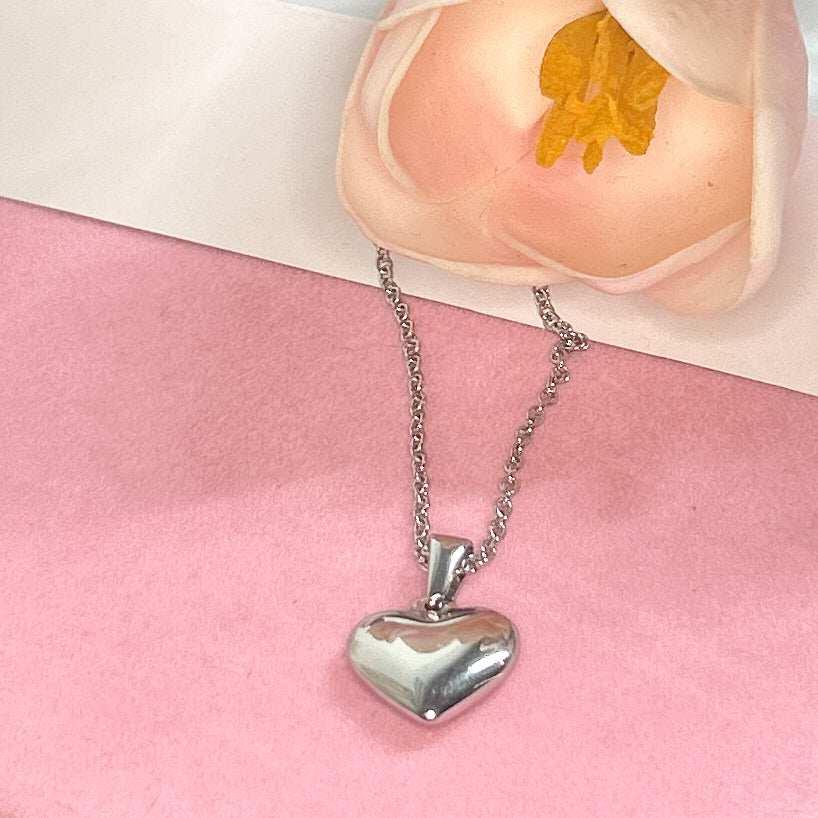 Puffed Heart Necklace