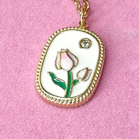 Rose Tulip Necklace