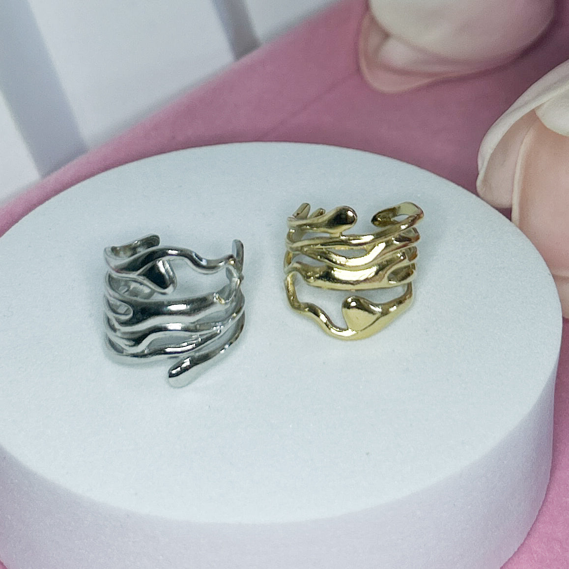 Multi Wave Open Ring