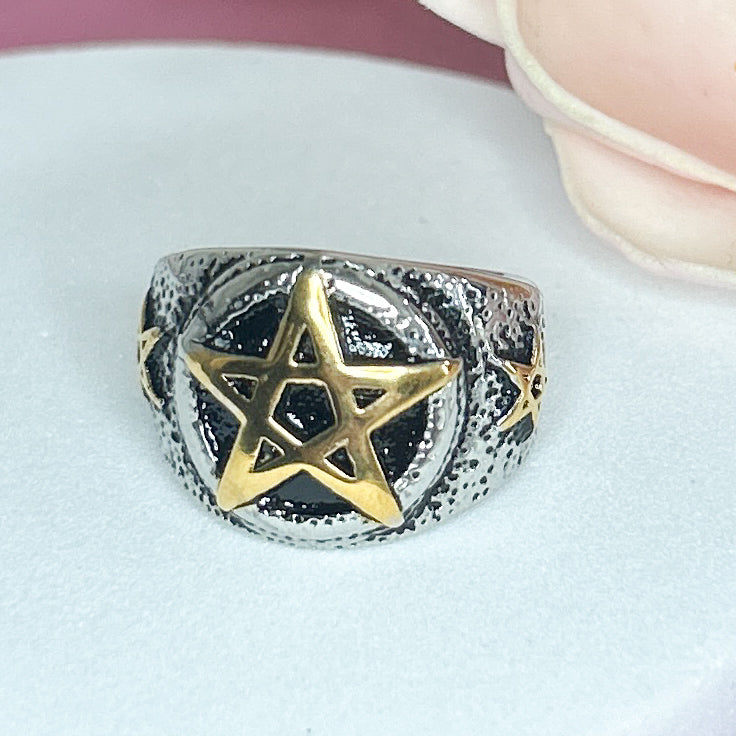 Men Big Star Ring