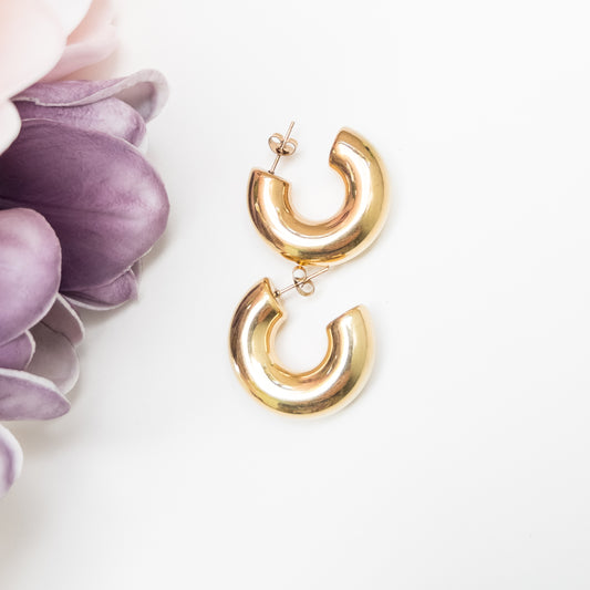 Chunky Half Moon Earrings