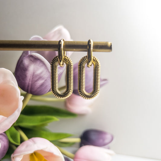 Grooved Huggie Earrings