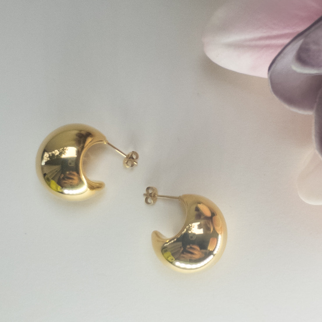 Half Round Earrings