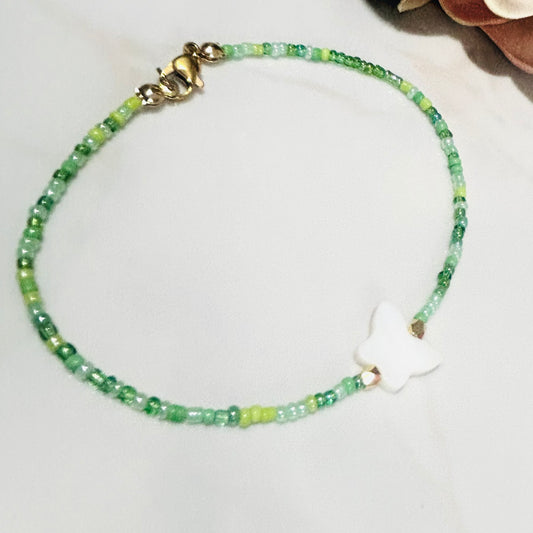 Butterfly Anklet-green