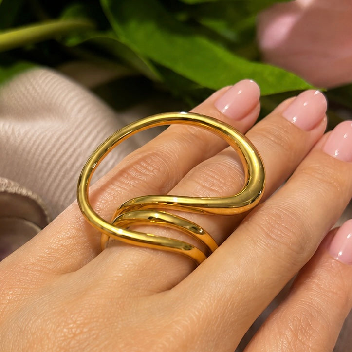 Golden Loop Ring